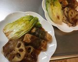 レンコンと豆腐の豚バラ巻き★甘酢あん作り方6写真