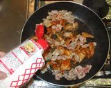 豚肉キムチ♪簡単豚キムチもやし水菜作り方5写真