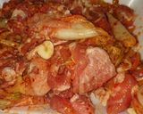 安い豚肉でも柔らか【栄養満点豚キムチ】作り方1写真