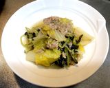 超簡単！白菜と豆苗のツナ蒸し煮♪作り方5写真