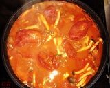 色どりきれいなトマト缶の煮込みハンバーグ作り方5写真