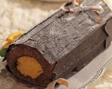 オレンジカスタード＆チョコのロールケーキ作り方46写真