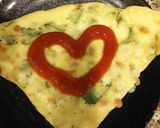 ローソン納豆と春菊のオムレツ作り方3写真