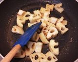 すき焼きの残り汁でレンコンの炒め煮作り方2写真