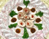 豚肉のお花畑&梅肉ソース添え作り方5写真