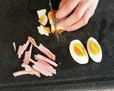 キャベツとゆで卵の和風サラダ作り方3写真