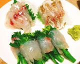 鯛の刺身・焼き霜造り・菜の花巻き作り方8写真