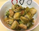 揚げ芽キャベツのライムニンニクソース作り方5写真