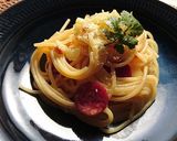 生だしでサラミと生姜のスパゲッティーニ作り方4写真