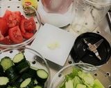 トマトとキュウリのガスパチョ作り方1写真