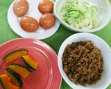 カキ醤油自家製メンツユで肉そぼろうどん作り方1写真