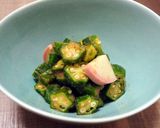 おくらと明太子のうに醤油和え作り方10写真