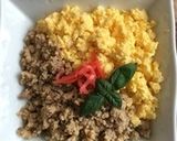 高野豆腐の肉そぼろ2食丼作り方8写真