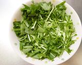 水菜deサラダ★特製だれ豚焼肉のせ作り方5写真