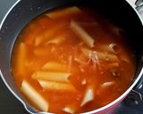 余ったペンネのミネストローネに落とし卵作り方3写真