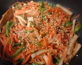 簡単おつまみ　人参と竹輪のカレーきんぴら作り方6写真