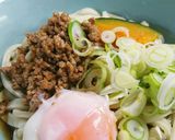 カキ醤油自家製メンツユで肉そぼろうどん作り方4写真