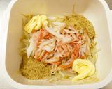 レンジ４分！もやしカニカマ胡麻マヨサラダ作り方4写真