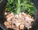 ほうれん草と豚バラの、ガーリックバター飯作り方2写真