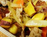 レンジで簡単　さつまいもの肉じゃが作り方5写真