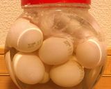 塩水に浸けニワトリタマゴ(塩漬け卵)作り方4写真