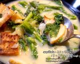 贅沢ベーコンの菜の花*豆乳の春のスープ作り方10写真