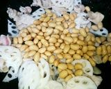 蓮根と豚肉と大豆の甘辛味噌炒め♥簡単☆作り方5写真