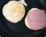 休日ブランチ＊パニーニ風ホットケーキ作り方4写真