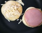 休日ブランチ＊パニーニ風ホットケーキ作り方5写真