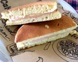 休日ブランチ＊パニーニ風ホットケーキ作り方7写真