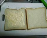 蓋を使ってホットサンド★作り方1写真