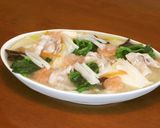 海老と豚肉と豆腐とたけのこの中華あんかけ作り方8写真