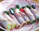 アスパラとハムのくるくる巻き☆お弁当に作り方5写真