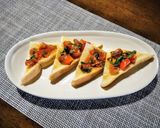トマトと大葉の醤油ブルスケッタ風トースト作り方4写真