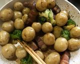 新ジャガとベーコンの炒め物作り方5写真