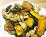 かぼちゃと豚肉の炒め物作り方3写真