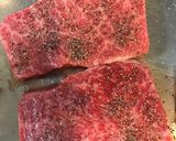 お家で 鉄板ステーキ作り方1写真