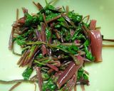 *赤い茎のほうれん草のお浸し二種*作り方2写真