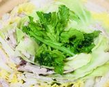 まん中菜の花☆白菜＆キャベツ豚肉の野菜鍋作り方3写真