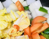 菜の花添え☆野菜のオイスターソース炒め作り方2写真