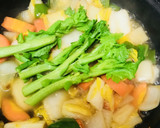 菜の花添え☆野菜のオイスターソース炒め作り方3写真