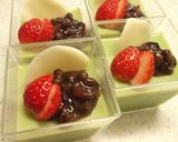 簡単♪混ぜて冷やすだけ!春色 抹茶プリン作り方16写真