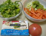 菜の花とオイルサーディンのパスタ作り方1写真