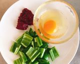 酸っぱ旨い〜♡梅ピーマン炒飯♡作り方1写真