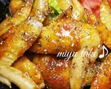 鳥手羽先の香味甘辛焼き♪作り方6写真