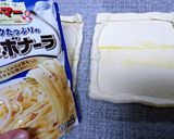 時短【お手軽カルボナーラポテトピザパイ】作り方8写真