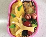 幼稚園 お弁当 オムライス(桜の枝)作り方5写真