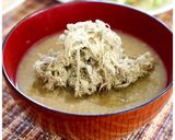カラダほっこり♪酒かすと生姜のお吸い物作り方3写真