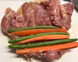 鶏肉も野菜巻き～レンジで圧力パック作り方2写真