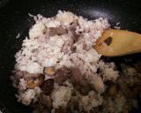 赤ワインとお肉、リゾット風ごはん作り方3写真